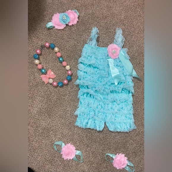 1st Birthday cake smash outfit 5piece set size m photo prop - Picture 2 of 5